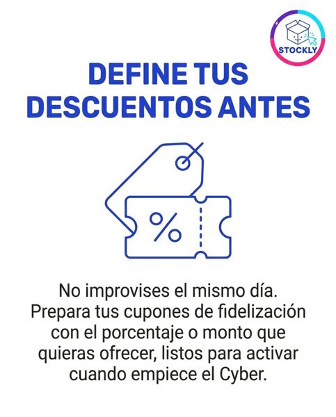 Define tus descuentos antes